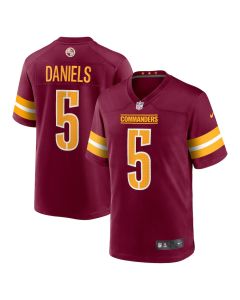 Jayden Daniels 5 Washington Commanders Game Men Jersey – Burgundy