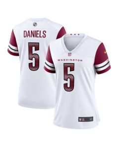 Jayden Daniels 5 Washington Commanders Women’s Game Jersey – White