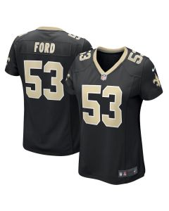 Jaylan Ford 53 New Orleans Saints Women’s Game Jersey – Black