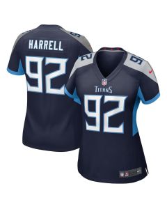 Jaylen Harrell 92 Tennessee Titans Women’s Game Jersey – Navy