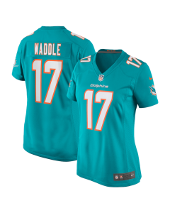 Jaylen Waddle 17 Miami Dolphins Women Game Jersey – Aqua