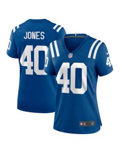 Jaylon Jones 40 Indianapolis Colts Women’s Game Jersey – Royal