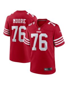Jaylon Moore 76 San Francisco 49ers Game Men Jersey – Scarlet