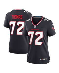 Jaylon Thomas 72 Houston Texans Women’s Team Game Jersey – Navy