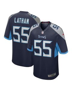 JC Latham 55 Tennessee Titans Team Game Men Jersey – Navy