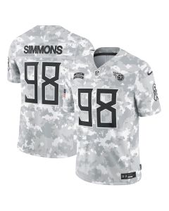 Jeffery Simmons 98 Tennessee Titans 2024 Salute to Service Limited Men Jersey – Arctic Camo