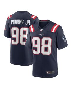 Jeremiah Pharms Jr. 98 New England Patriots Team Game Men Jersey – Navy