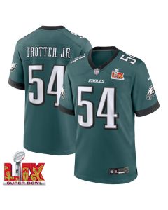 Jeremiah Trotter Jr. #54 Philadelphia Eagles Super Bowl LIX Jersey – Men’s – Midnight Green
