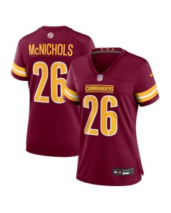 Jeremy McNichols 26 Washington Commanders Women’s Game Jersey – Burgundy