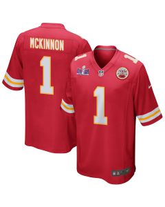 Jerick McKinnon 1 Kansas City Chiefs Super Bowl LVIII Patch Game Men Jersey – Red