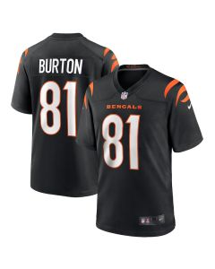 Jermaine Burton 81 Cincinnati Bengals Game Men Jersey – Black
