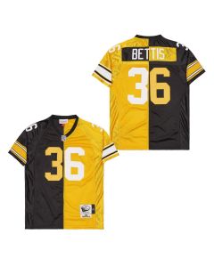 Jerome Bettis 36 Pittsburgh Steelers Two-Toned Retro Throwback Men Jersey – Black/Yellow