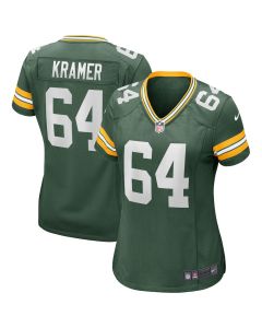 Jerry Kramer 64 Green Bay Packers Women Game Retired Jersey – Green