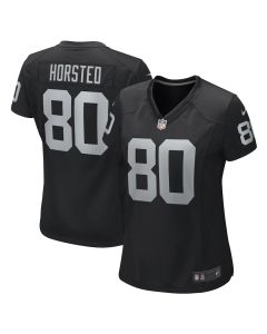 Jesper Horsted 80 Las Vegas Raiders Women’s Team Game Jersey – Black