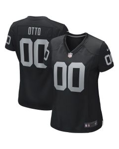 Jim Otto 00 Las Vegas Raiders Women’s Game Retired Player Jersey – Black