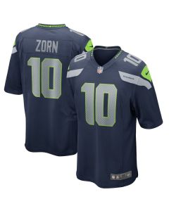 Jim Zorn 10 Seattle Seahawks Men Game Retired Jersey – College Navy