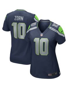 Jim Zorn 10 Seattle Seahawks Women Game Retired Jersey – College Navy