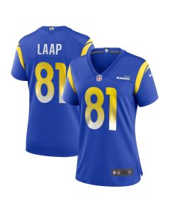 JJ Laap 81 Los Angeles Rams Women’s Game Jersey – Royal