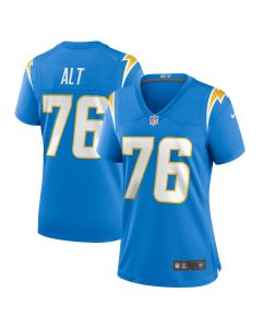 Joe Alt 76 Los Angeles Chargers Women’s Game Jersey – Powder Blue