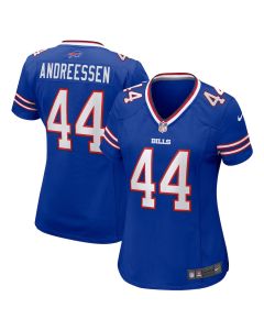 Joe Andreessen 44 Buffalo Bills Women’s Game Jersey – Royal