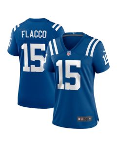 Joe Flacco 15 Indianapolis Colts Women’s Game Jersey – Royal