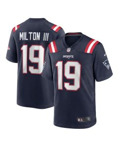 Joe Milton III 19 New England Patriots Game Men Jersey – Navy