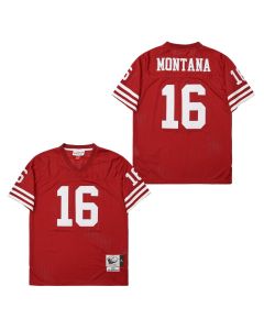 Joe Montana 16 San Francisco 49ers Throwback Men Jersey – Red
