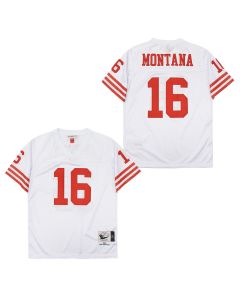 Joe Montana 16 San Francisco 49ers Throwback Men Jersey – White