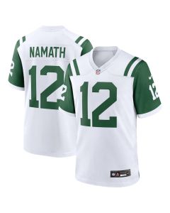 Joe Namath 12 New York Jets Classic Alternate Retired Player Game Men Jersey – White