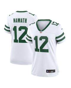 Joe Namath 12 New York Jets Game Jersey Retired Player – Women, White