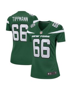 Joe Tippmann 66 New York Jets Women’s Game Jersey – Gotham Green