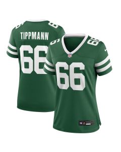 Joe Tippmann 66 New York Jets Women’s Team Game Jersey – Legacy Green
