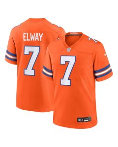 John Elway 7 Denver Broncos Mile High Collection 1977 Throwback Retired Player Game Men Jersey – Orange