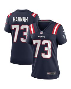 John Hannah 73 New England Patriots Women Game Retired Jersey – Navy