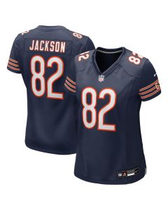 John Jackson 82 Chicago Bears Women’s Game Jersey – Navy