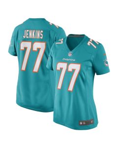 John Jenkins 77 Miami Dolphins Women Game Jersey – Aqua