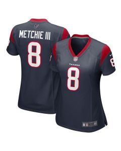 John Metchie III 8 Houston Texans Women’s Game Player Jersey – Navy