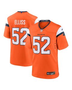 Jonah Elliss 52 Denver Broncos Team Game Men Jersey – Orange