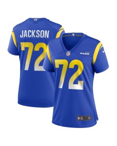 Jonah Jackson 72 Los Angeles Rams Women’s Game Jersey – Royal
