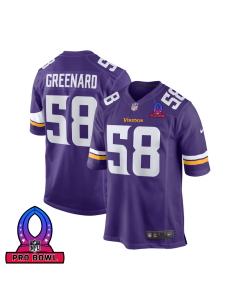 Jonathan Greenard 58 Baltimore Ravens 2025 Pro Bowl Patch Game Men Jersey – Purple