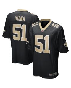 Jonathan Vilma 51 New Orleans Saints Men Game Retired Jersey – Black
