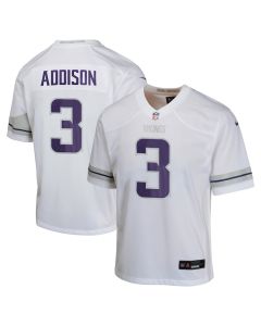 Jordan Addison 3 Minnesota Vikings Alternate Game YOUTH Jersey – White