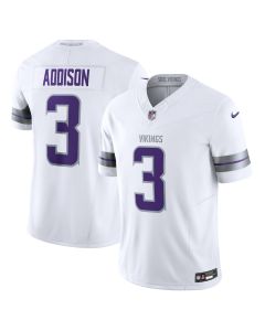 Jordan Addison 3 Minnesota Vikings Alternate Vapor F.U.S.E. Limited Men Jersey – White