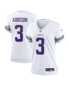 Jordan Addison 3 Minnesota Vikings Women’s Alternate Game Player Jersey – White