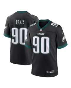 Jordan Davis 90 Philadelphia Eagles Alternate Game Men Jersey – Black
