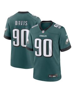 Jordan Davis 90 Philadelphia Eagles Team Game Men Jersey – Midnight Green