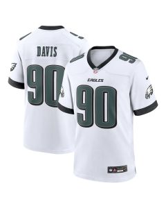 Jordan Davis 90 Philadelphia Eagles White Game Men Jersey – White