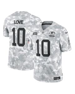 Jordan Love 10 Green Bay Packers 2024 Salute to Service Limited Men Jersey – Arctic Camo