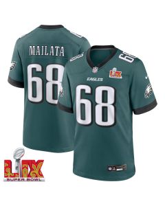 Jordan Mailata #68 Philadelphia Eagles Super Bowl LIX Jersey – Men’s – Midnight Green