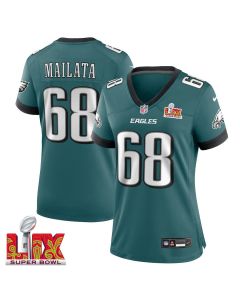 Jordan Mailata #68 Philadelphia Eagles Super Bowl LIX Women’s Jersey – Midnight Green